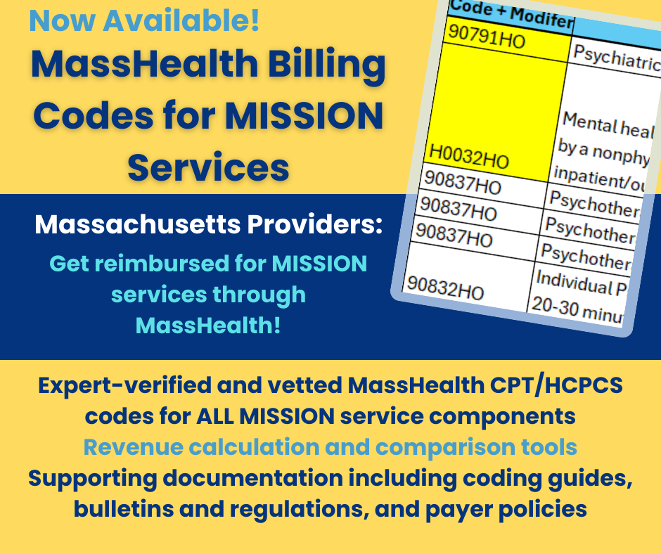 MISSION MassHealth billing codes graphic